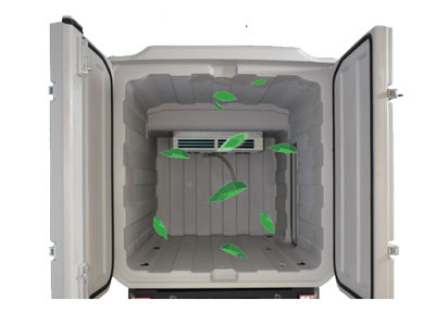 Elektro Dreirad mit Gefrierschrank, E-Lastenrad